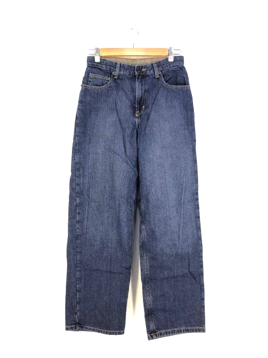 エルエルビーン L.L.Bean 裏地チェック ワイドストレートデニムパンツ レディース  BOYS 15