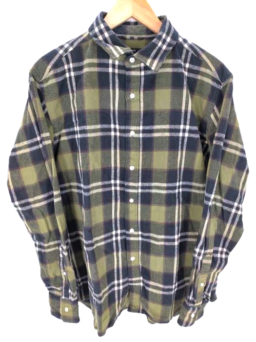 シップス SHIPS 21AW japan quality フェザー チェック レギュラーカラー ネルシャツ メンズ JPN：L