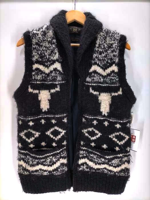 ダブルアールエル ラルフローレン RRL RALPH LAUREN 一ツ星黒タグ ネイティブ柄 カウチン ニットベスト メンズ import：S