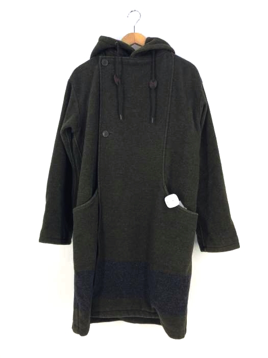 カバンドズッカ CABANE de ZUCCa ミリタリーブランケットデザインウールコート メンズ  M