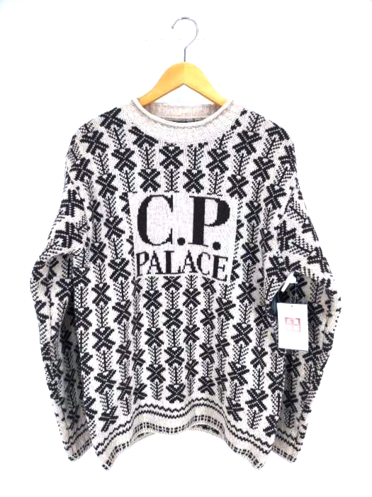 シーピーカンパニー C.P.COMPANY Lambswool Jacquard Knit Jumper メンズ JPN：M