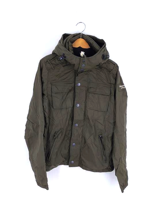 アバクロンビーアンドフィッチ Abercrombie & Fitch ナイロンフーデッドジャケット メンズ import：L