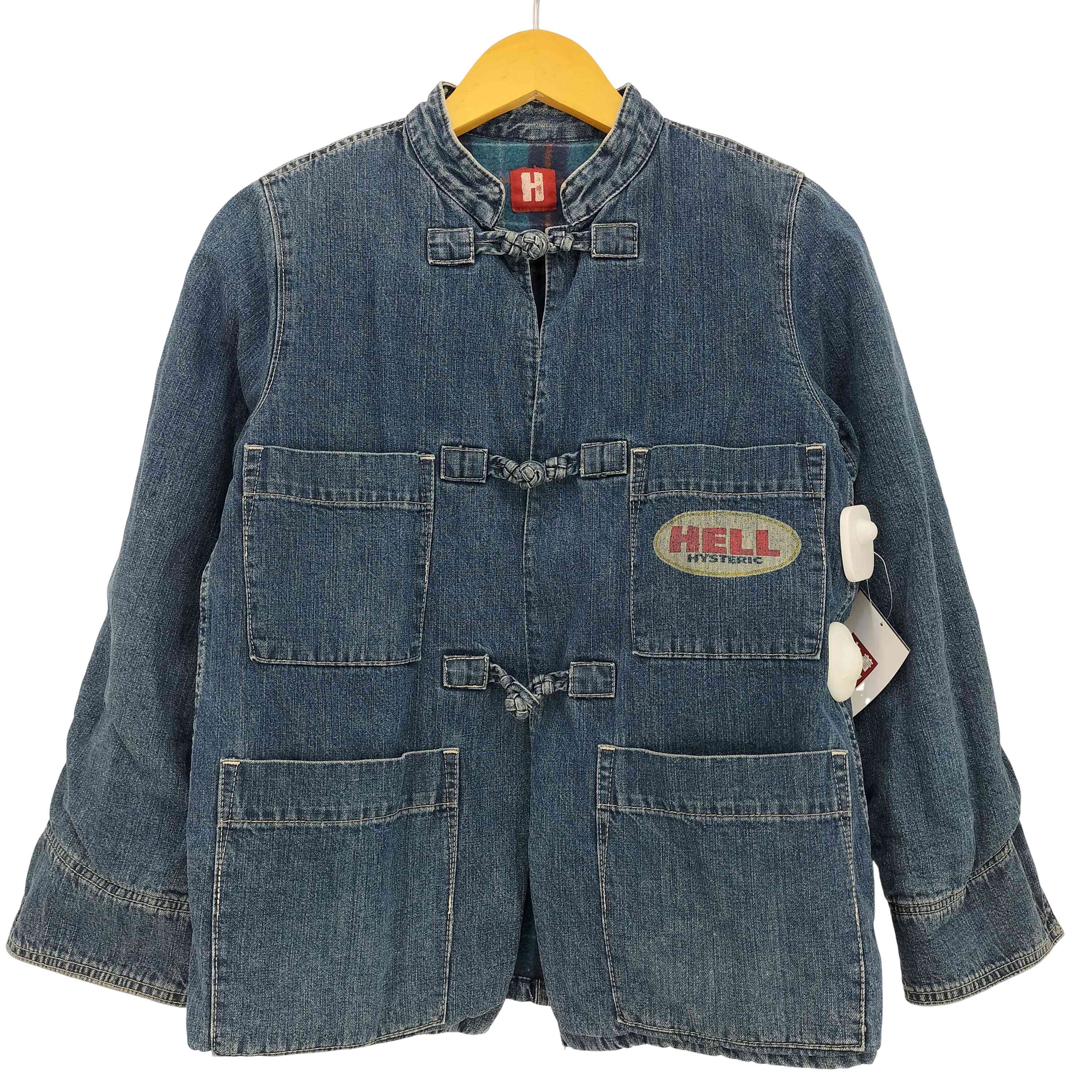 HYSTERIC GLAMOUR(ヒステリックグラマー) Hタグ 裏地ブランケット デニム チャイナ ジャケット レディース FREE 【中古】【ブランド古着
