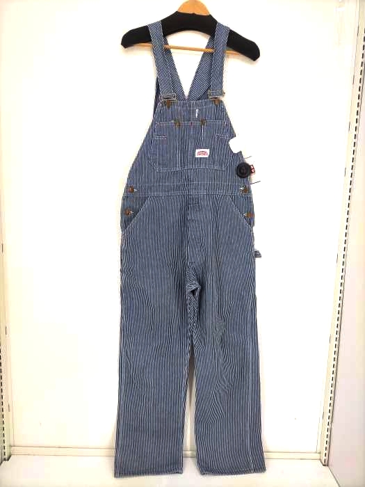 ROUND HOUSE(ラウンドハウス) 70~80S ヒッコリー オーバーオール メンズ 34/32