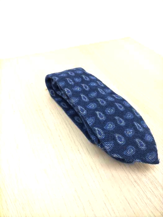 USED古着(ユーズドフルギ) イタリア製 Blue Stella シルク混ペイズリー柄ネクタイ メンズ ファッション雑貨 ネクタイ