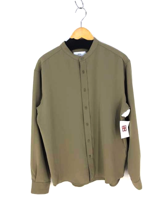 AZUL by moussy(アズールバイマウジー) SYNTHETIC NO COLLAR SHIRT メンズ  L