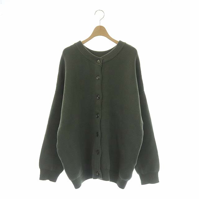 FREAKS STORE(フリークスストア) 21AW カーディガン ニット 厚手 長袖 F カーキ /AO レディース  F
