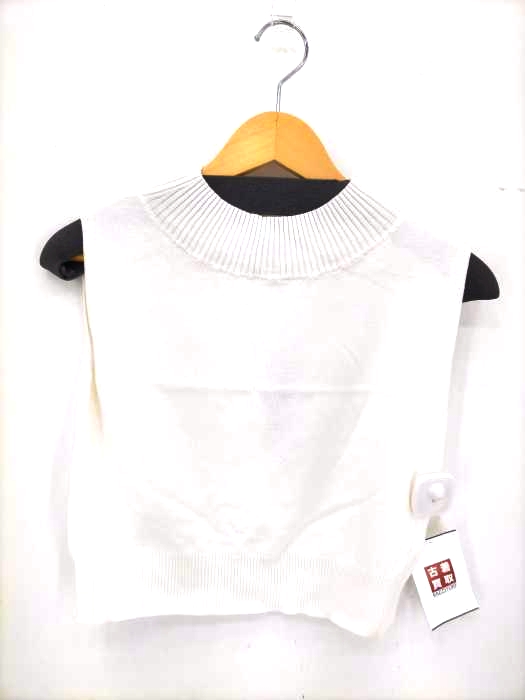 LeoryEBLOA(レオリーエブロア) シンプルショートニットTOP レディース  FREE