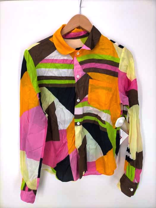 tricot COMME des GARCONS(トリココムデギャルソン) 総柄 丸襟シャツ レディース JPN：M