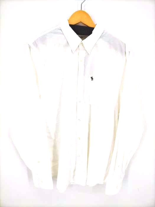アバクロンビーアンドフィッチ Abercrombie & Fitch Oxford ロゴ刺繍 L/S シャツ メンズ import：XL