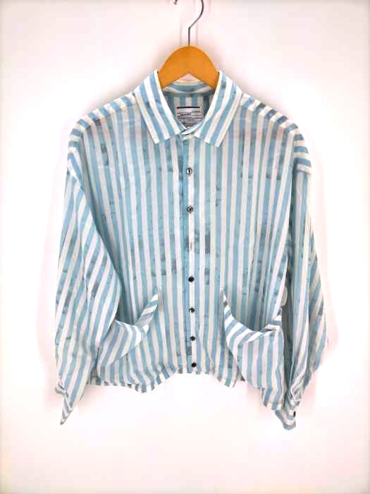 シャリーフ SHAREEF 16SS INKJET SIRIPE SHIRTS 総柄ストライプボタンシャツ メンズ JPN：1
