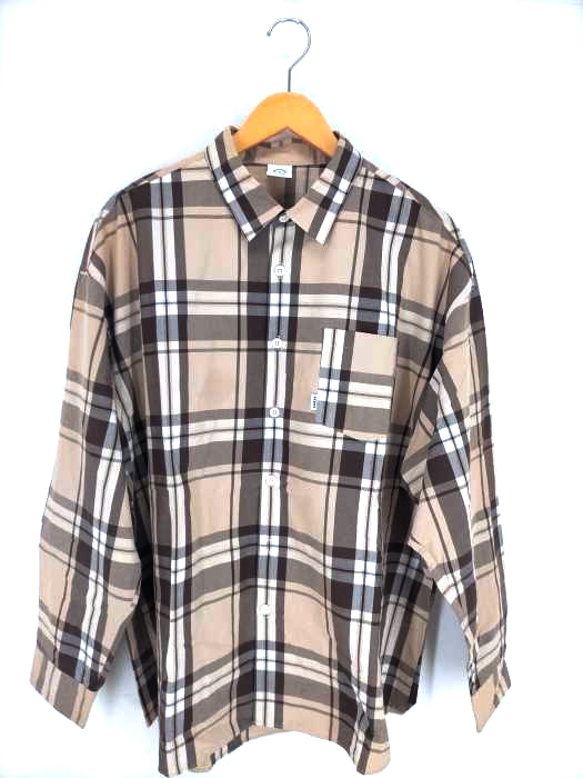 ケボズ KEboz TYPEWRITER CHECK BIG SHIRTS メンズ JPN：L