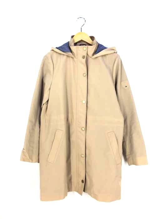 トミーヒルフィガー TOMMY HILFIGER ナイロンフーデッドコート レディース  M