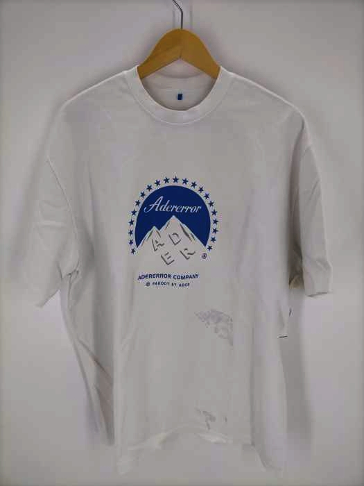 アーダーエラー ADERERROR 19AW MENS WHITE TEE クルーネックプリント半袖Tシャツ メンズ  A2