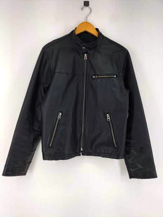 ユーズドフルギ USED古着 {{LEGENDARY GATE}} SINGLE LEATHER RIDERS JACKET 豚革 メンズ  L