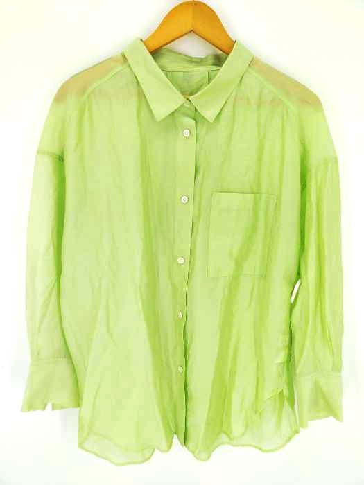 ユナイテッドアローズグリーンレーベルリラクシング UNITED ARROWS green label relaxing 22ss シアー ローン オーバー シャツ レディース 表記無
