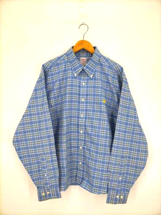 ブルックスブラザーズ 346 BROOKS BROTHERS 1ポイント刺繍 チェック柄ボタンダウンシャツ メンズ JPN：XL