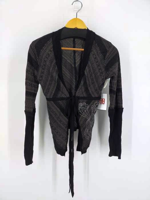 ディーゼル DIESEL 総柄 リブ長ニットカーディガン レディース import：S