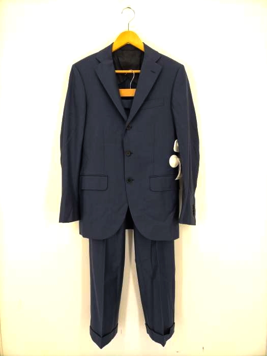 シップス SHIPS LORO PIANA SUPER120S ウールテーラードジャケット スラックスパンツ スーツセットアップ 段返り3つ釦 メンズ  42