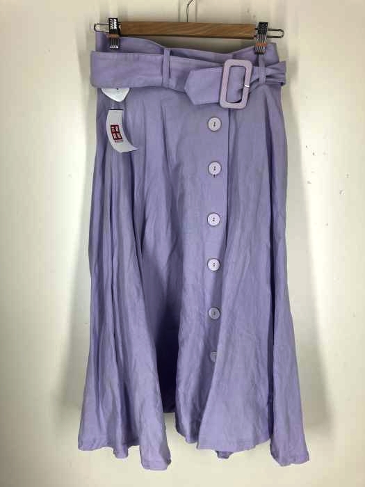 ZARA WOMAN(ザラ ウーマン) フロントボタン ベルト付き フレアスカート レディース import：M import：M