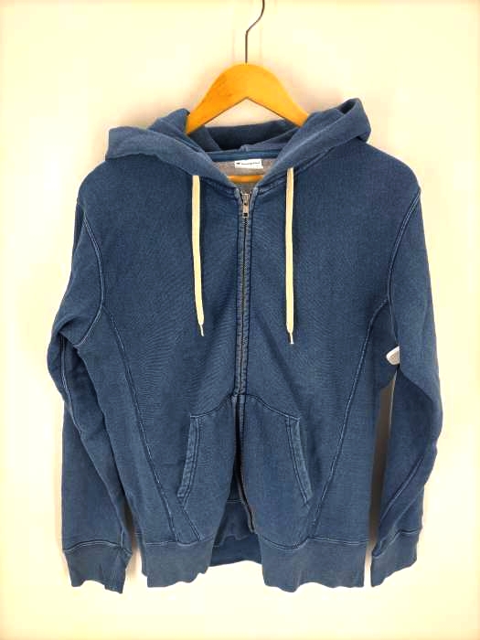 Champion(チャンピオン) REVERSE WEAVE インディゴ染め ジップアップパーカー メンズ JPN：L