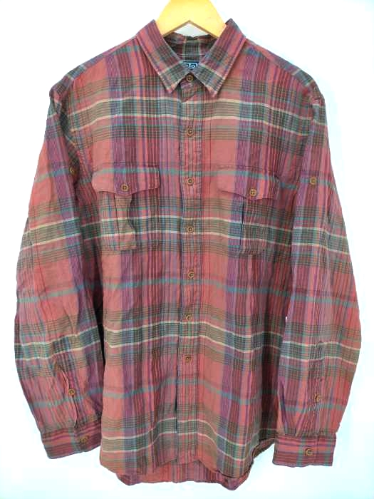 Polo by RALPH LAUREN(ポロバイラルフローレン) シルク混 リネンチェックシャツ メンズ import：XL