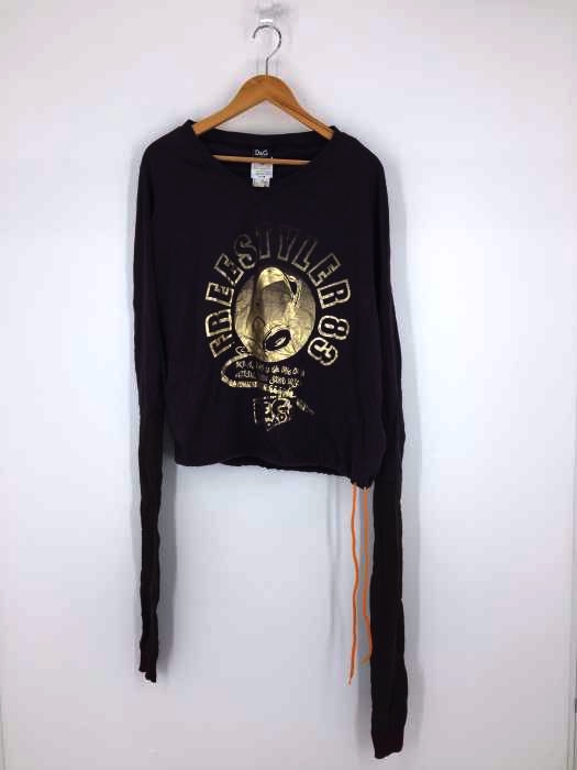 D&G DOLCE&GABBANA(ディーアンドジードルチェアンドガッバーナ) Vネック ス―パーロングスリーブカットソー レディース JPN：XS