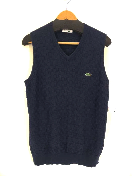 LACOSTE SPORT(ラコステスポーツ) ロゴワッペン vネック コットンニットベスト メンズ  M