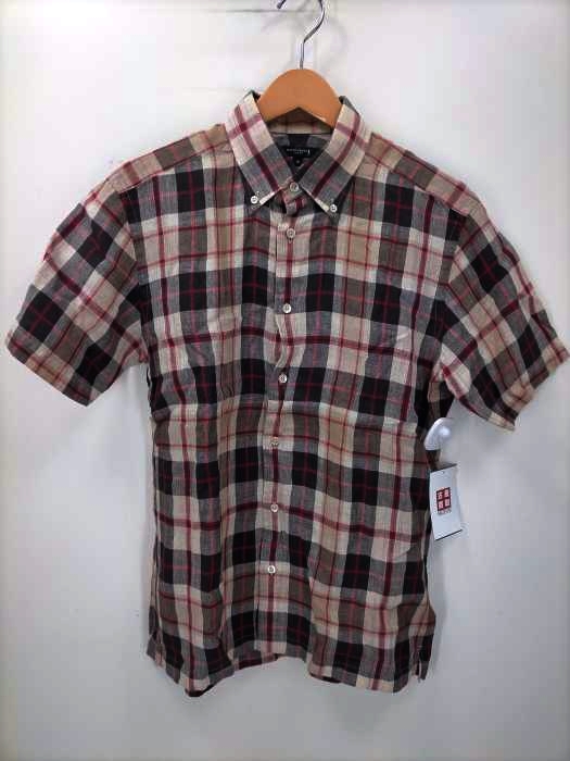 Mackintosh LONDON(マッキントッシュ ロンドン) リネン100％ チェック柄半袖BDシャツ メンズ JPN：M