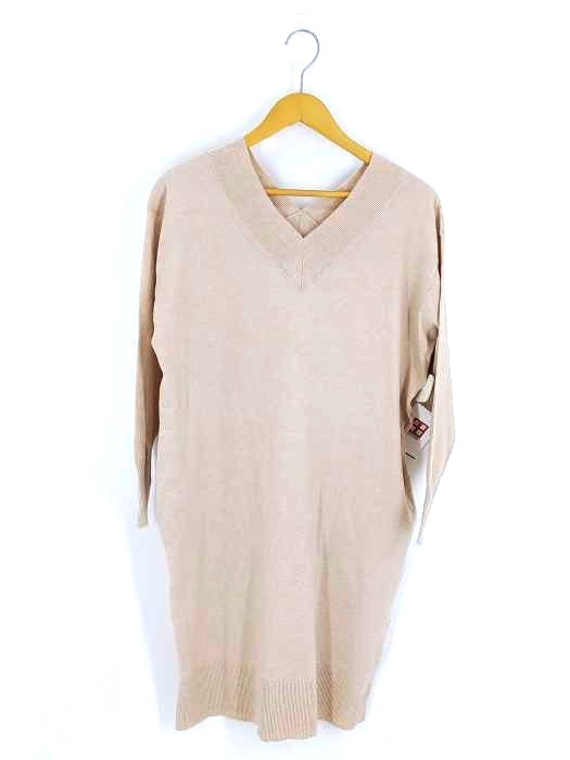 アズールバイマウジー AZUL by moussy VNECK KNIT ONEPIECE レディース  M