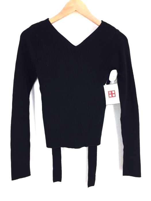 マウジー moussy BACK V LACE UP KNIT レディース  FREE