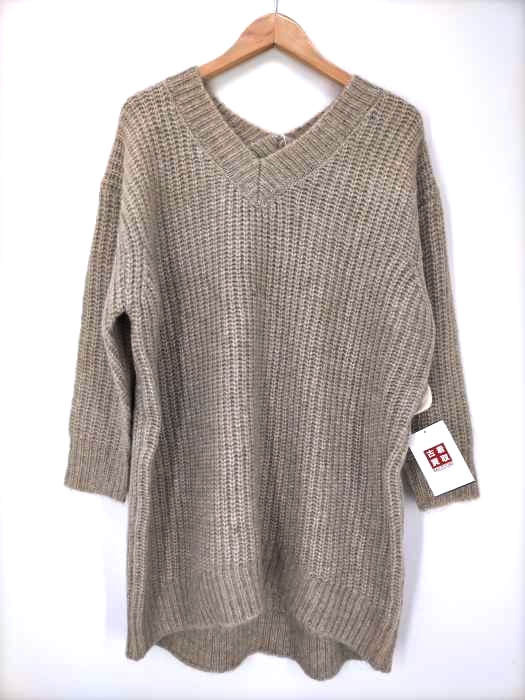 AZUL by moussy(アズールバイマウジー) 前後Vネックチュニックニット レディース  S