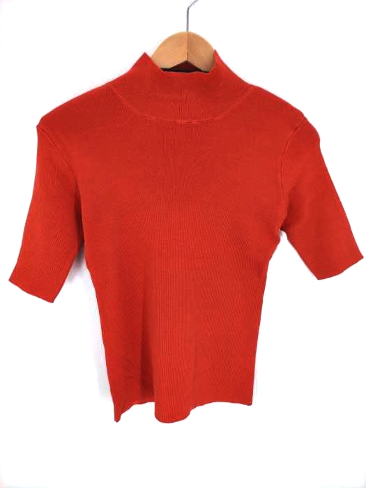 LAGUA GEM(ラグアジェム) COLOR HALF SLEEVE KNIT TOPS レディース  S