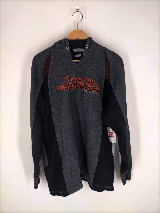 ハーレーダヴィットソン HARLEY DAVIDSON ロゴ刺繍 プルオーバーパーカー メンズ  L