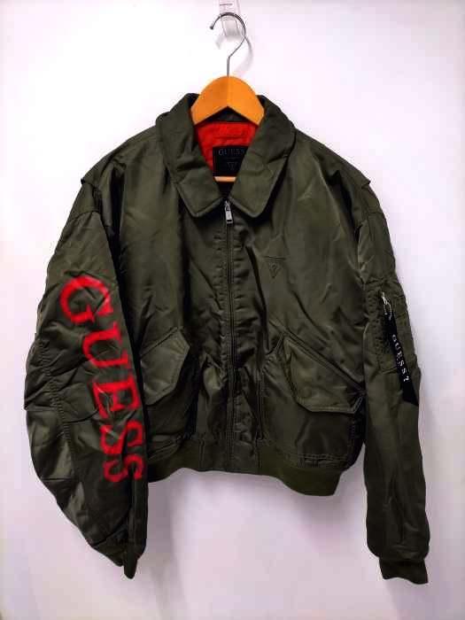ゲス GUESS MA-1 ナイロンボンバージャケット メンズ  S