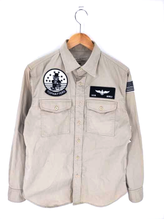 アヴィレックス AVIREX PATCHED MIL STRECH SHIRT VFA-14 メンズ  M