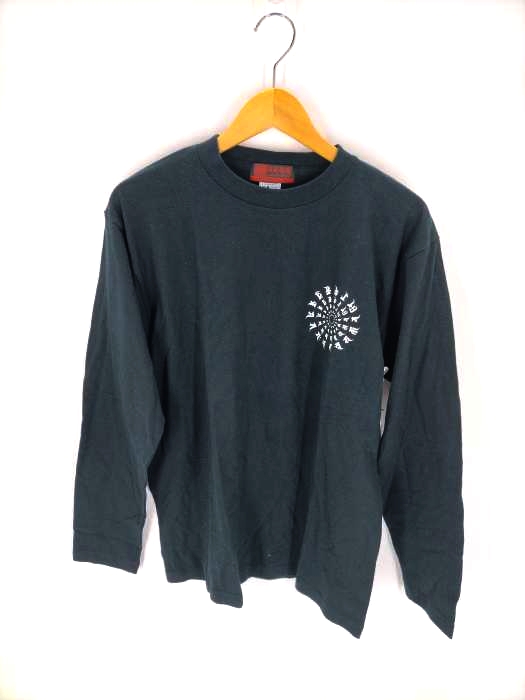ユーズドフルギ USED古着 {{mabaa sukba}}両面プリントロングスリーブTシャツ メンズ JPN：L