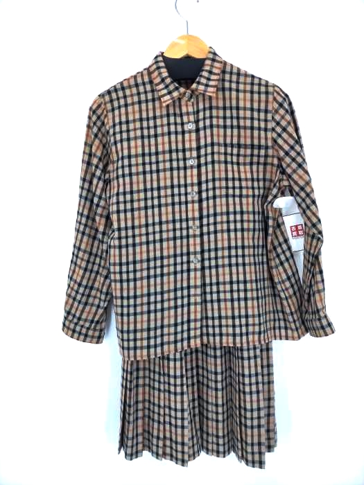 ダックス DAKS チェックシャツ プリーツスカート セットアップ レディース  9