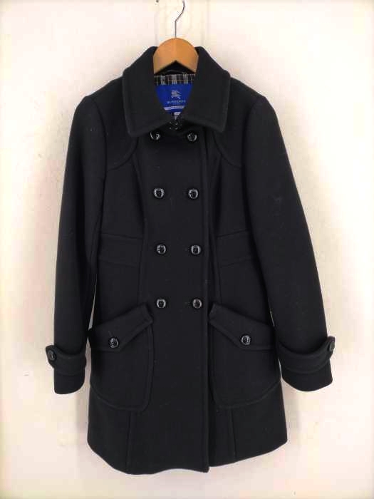 バーバリーロンドンブルーレーベル BURBERRY LONDON BLUE LABEL ウール ダブルコート レディース EUR：40