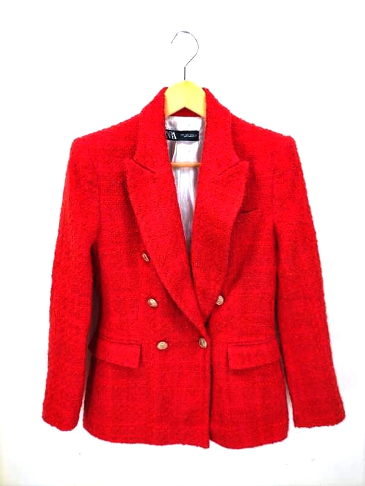 ザラ ZARA ツイードダブルジャケット レディース JPN：S