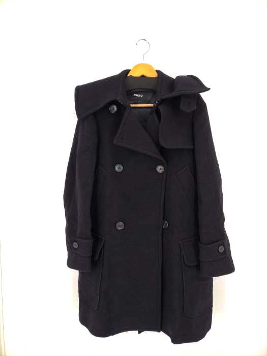 ズッカ ZUCCa ダブルブレストフード 2way トレンチ ダッフルウール 