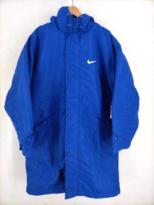 ナイキ NIKE 90S 銀タグ バックビッグスウッシュ 裏ボア ダブルジップナイロンフーディーコート メンズ JPN：XXL