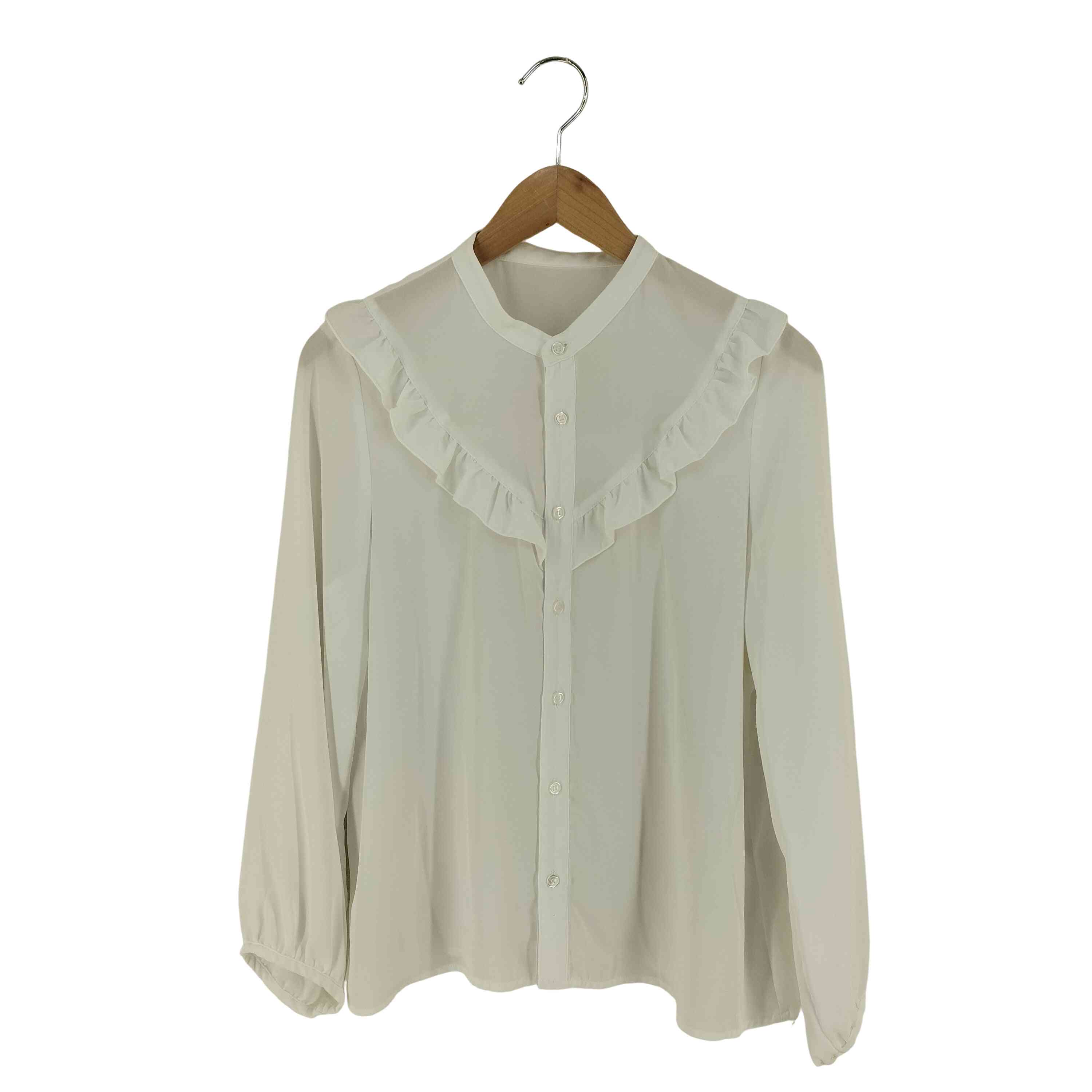 Rope Picnic(ロペピクニック) 無地フリルブラウス レディース 38【中古】【ブランド古着バズストア】