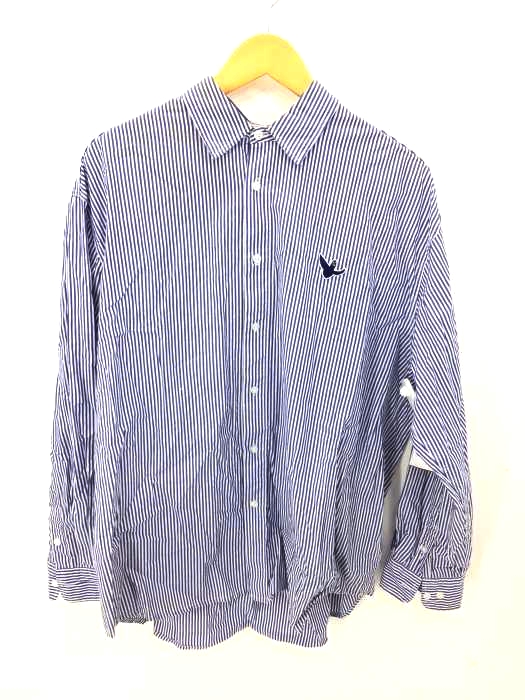 Mark Gonzales(マークゴンザレス) 胸元ワッペンストライプシャツ メンズ トップス カジュアルシャツ