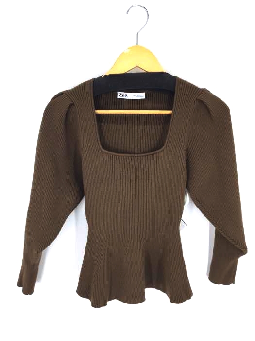 ZARA(ザラ) KNIT PEPLUM TOP レディース JPN：S