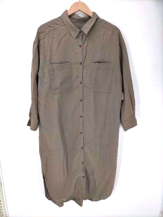 UNITED ARROWS green label relaxing(ユナイテッドアローズグリーンレーベルリラクシング) ミリタリークロスルーズシャツワンピース レディース FREE