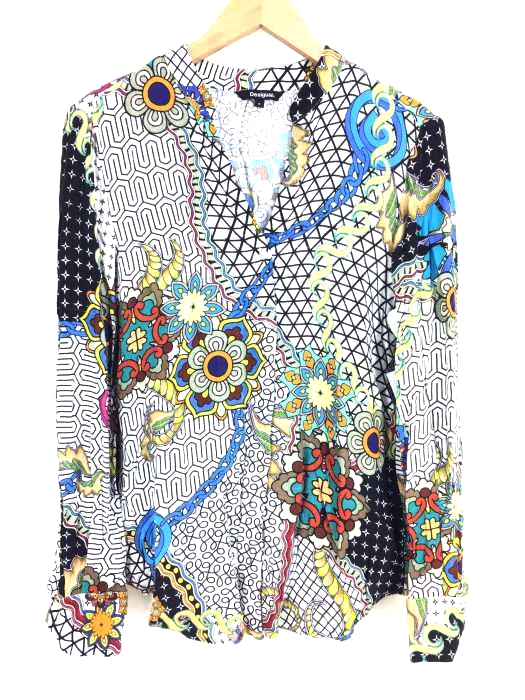 Desigual(デシグアル) Vネック 総柄カットソー レディース import:S