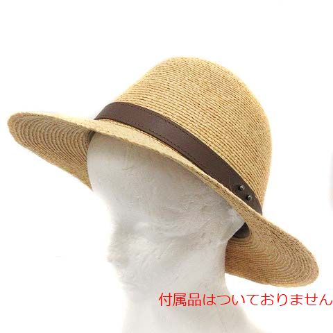 HELEN KAMINSKI(ヘレンカミンスキー) 帽子 麦わら帽子 ストローハット ラフィア ベルト L ベージュ /YI43 レディース  L