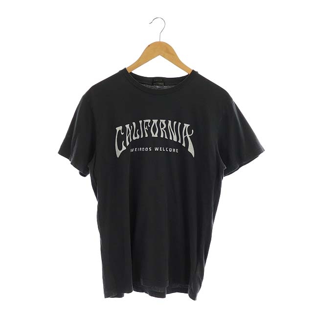 MOTHER(マザー) ドゥーズィエムクラス取り扱い MOTHER MENS CALIFORNIA Tシャツ カットソー 半袖 クルーネック 英字プリント M チャコール /ES ■OS メンズ  M