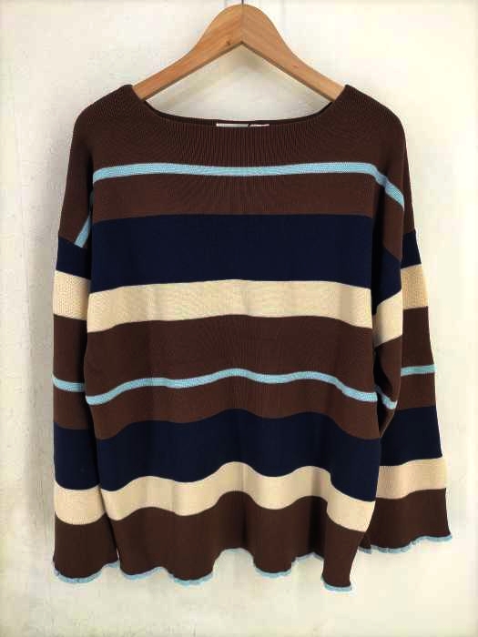 moussy(マウジー) MULTI BORDER KNIT TOP レディース  FREE
